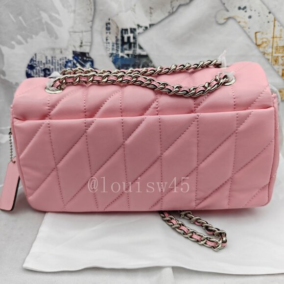 Coach tabby shoulder bag 26 with quilting Pink - Picture 4 of 11